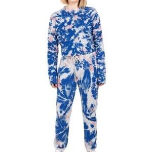 Pam & Gela Blue and Pink Tie-Dye Pajama Set